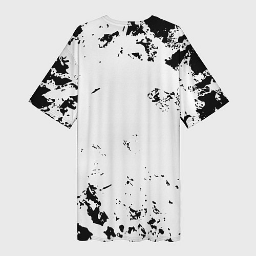 Женская длинная футболка Maneskin Монэскин, рок - группа / 3D-принт – фото 2