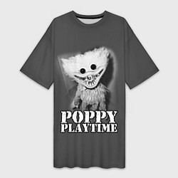 Футболка женская длинная Poppy Playtime, цвет: 3D-принт