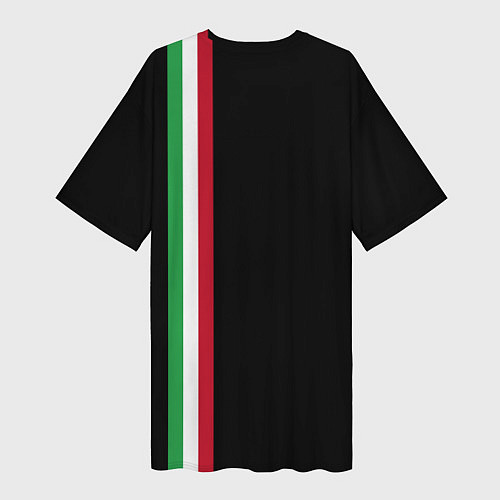 Женская длинная футболка DUCATI MOTOCYCLE ITALY LINE / 3D-принт – фото 2