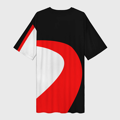 Женская длинная футболка DUCATI LOGO STYLE DESIGN / 3D-принт – фото 2