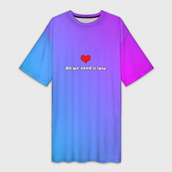 Женская длинная футболка Bright love