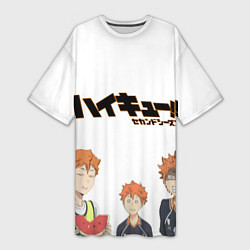 Футболка женская длинная Хинаточка, цвет: 3D-принт