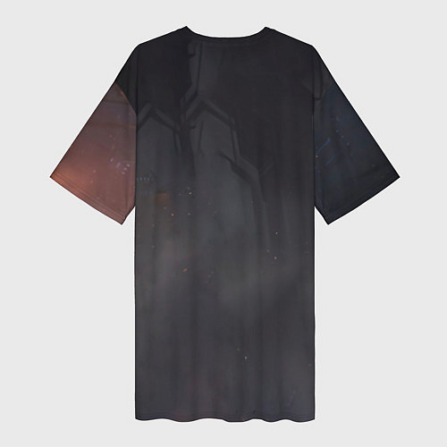 Женская длинная футболка Дерзкая Джинкс / 3D-принт – фото 2