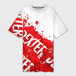 Женская длинная футболка Декстер, пятна крови