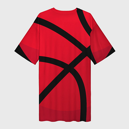Женская длинная футболка Чикаго Буллз Chicago Bulls NBA / 3D-принт – фото 2