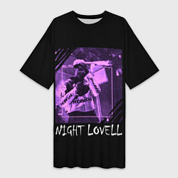 Футболка женская длинная Night Lovell Art, цвет: 3D-принт