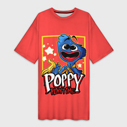 Женская длинная футболка POPPY PLAYTIME: STARS