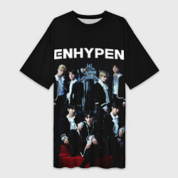 Женская длинная футболка ENHYPEN: Хисын, Джей, Джейк, Сонхун, Сону, Ни-Ки,
