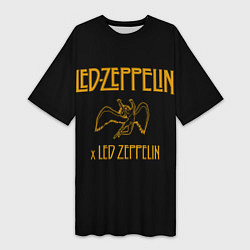 Футболка женская длинная Led Zeppelin x Led Zeppelin, цвет: 3D-принт