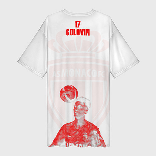 Женская длинная футболка AC Monaco Golovin Fan Theme / 3D-принт – фото 2