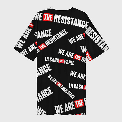 Женская длинная футболка БУМАЖНЫЙ ДОМ WE ARE THE RESISTANCE / 3D-принт – фото 2