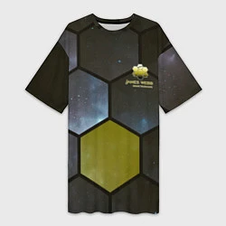 Женская длинная футболка JWST space cell theme