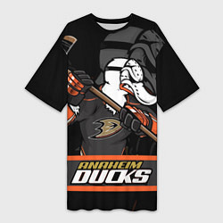 Женская длинная футболка Анахайм Дакс, Anaheim Ducks