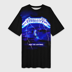 Футболка женская длинная Ride the Lightning - Metallica, цвет: 3D-принт