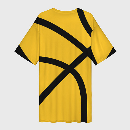 Женская длинная футболка Лос Анджелес Лейкерс, Los Angeles Lakers / 3D-принт – фото 2