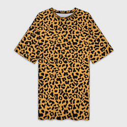 Женская длинная футболка Леопард Leopard