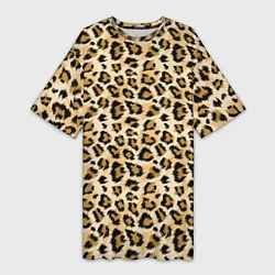 Женская длинная футболка Пятна Дикого Леопарда