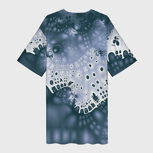 Женская длинная футболка Коллекция Journey Синий 592-1 / 3D-принт – фото 2