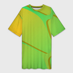 Футболка женская длинная Градиентная абстракция, цвет: 3D-принт
