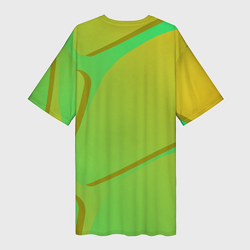 Женская длинная футболка Градиентная абстракция / 3D-принт – фото 2