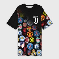 Женская длинная футболка JUVENTUS LOGOBOMBING SPORT