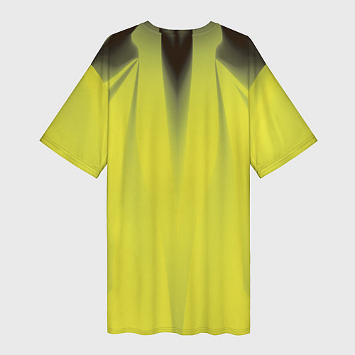 Женская длинная футболка Орхидея в желтом Абстракция Дополнение 541-1 / 3D-принт – фото 2