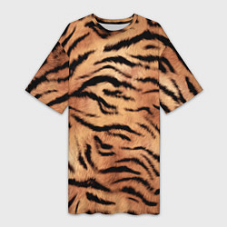 Женская длинная футболка Шкура тигра текстура