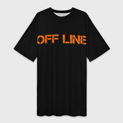 Женская длинная футболка Офлайнoffline