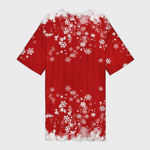 Женская длинная футболка Вечный снегопад / 3D-принт – фото 2
