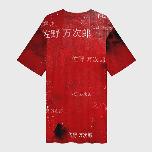 Женская длинная футболка МАЙКИ МАНДЗИРО ТОСВА RED / 3D-принт – фото 2