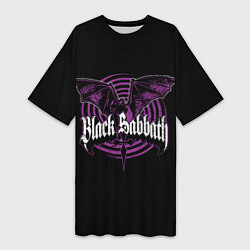 Женская длинная футболка Black Sabbat Bat