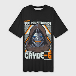 Футболка женская длинная Cayde-6 арт, цвет: 3D-принт