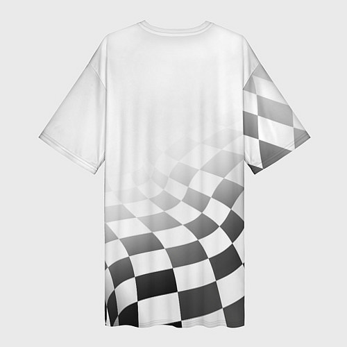 Женская длинная футболка Suzuki, Сузуки Спорт, Финишный флаг / 3D-принт – фото 2