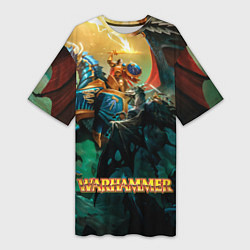 Женская длинная футболка Warhammer арт
