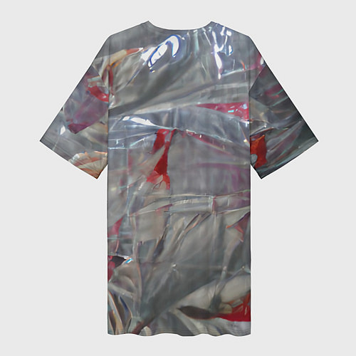 Женская длинная футболка Кровавая пленка / 3D-принт – фото 2