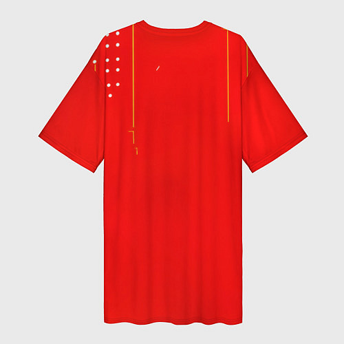 Женская длинная футболка Аска Лэнгли Сорью Evangelion / 3D-принт – фото 2