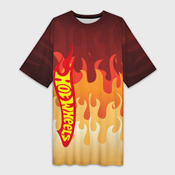 Женская длинная футболка Hot Wheels Fire 2D