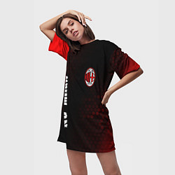 Футболка женская длинная AC MILAN AC Milan Графика, цвет: 3D-принт — фото 2