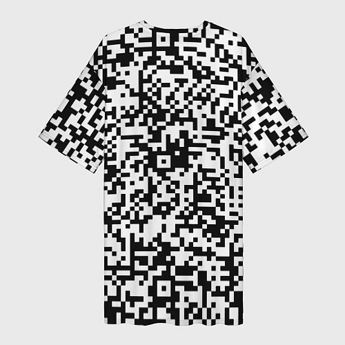 Женская длинная футболка Стиль QR код / 3D-принт – фото 2