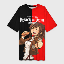 Женская длинная футболка Саша Attack on Titan