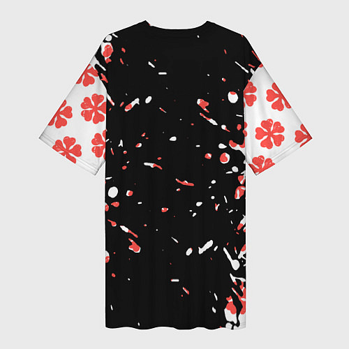 Женская длинная футболка Чёрный клевер манга Красный патер / 3D-принт – фото 2