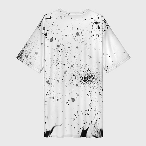 Женская длинная футболка Леви Брызги Пламя / 3D-принт – фото 2