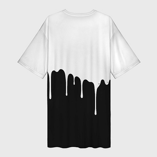 Женская длинная футболка ACDC подтёки / 3D-принт – фото 2