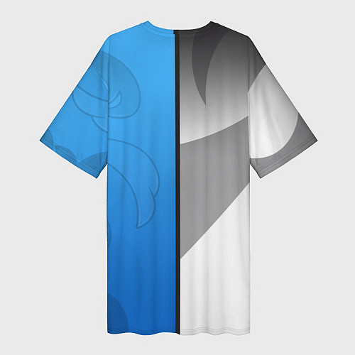 Женская длинная футболка ШЭНЬ ХЭ ЧУНЬ ЮНЬ GENSHIN IMPACT / 3D-принт – фото 2