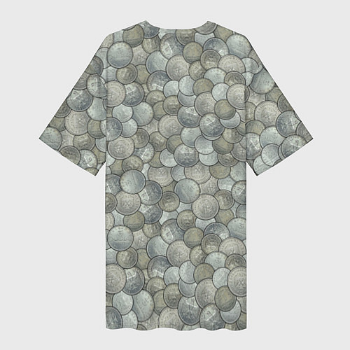Женская длинная футболка Монеты Германии начала 20 века Рейхсмарка с имперс / 3D-принт – фото 2