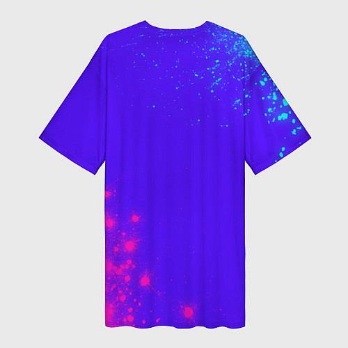 Женская длинная футболка Stray: Acid Paints / 3D-принт – фото 2