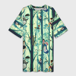 Женская длинная футболка Ghibli All