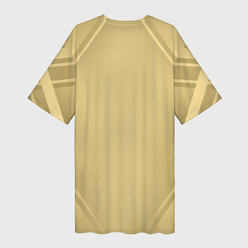 Женская длинная футболка Золотая абстракция / 3D-принт – фото 2