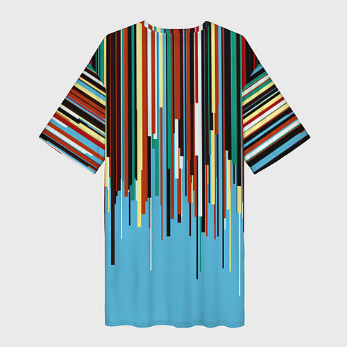 Женская длинная футболка Glitch pattern 2087 / 3D-принт – фото 2
