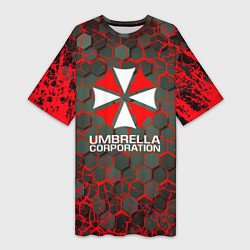 Женская длинная футболка Umbrella Corporation соты